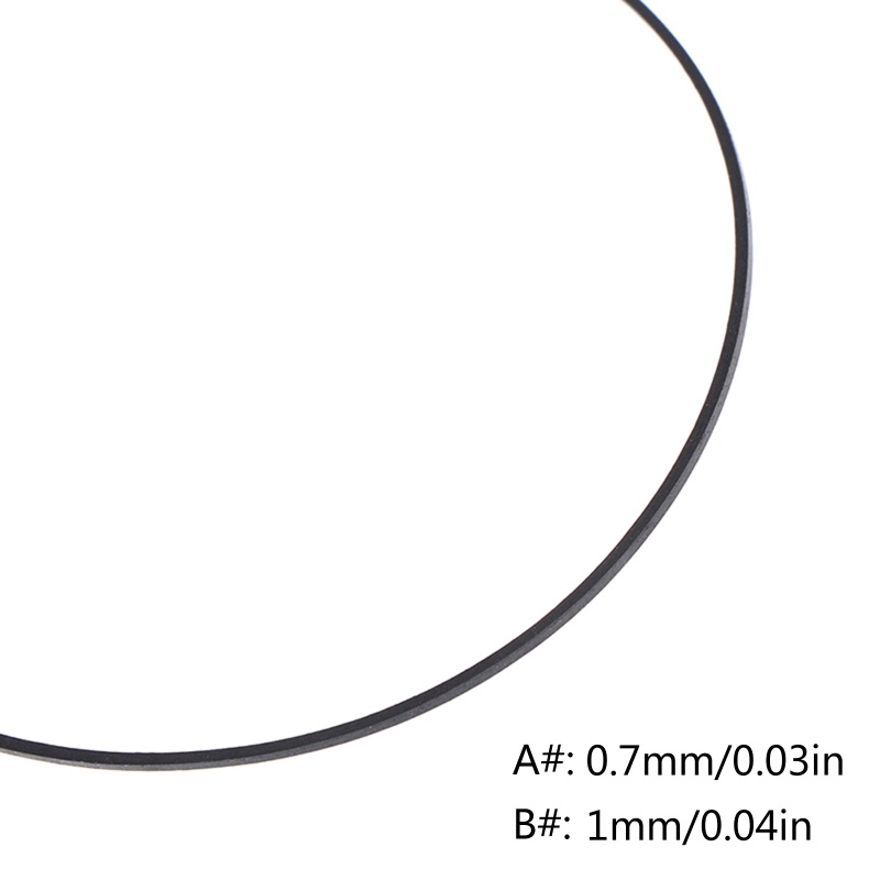 Thắt lưng máy băng Cassette vuông hỗn hợp WU 40-130mm / 1mm 45-130mm Đai cao su màu đen