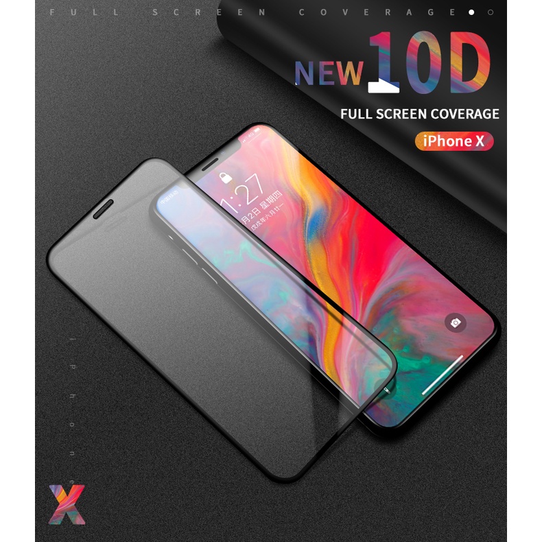 Kính Cường Lực 10D Bảo Vệ Toàn Màn Hình Cho iPhone 11 12 13 Pro Max 6 7 8P X XS XR