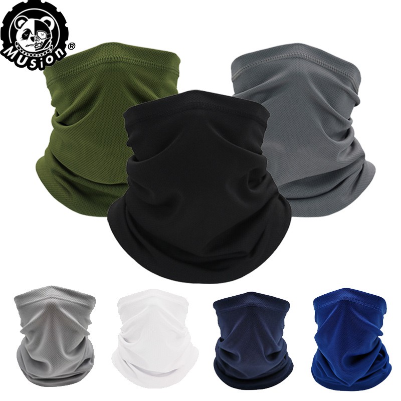 Musion Lưới Thoáng Khí Vải Xe Máy Mặt nạ Nhanh Khô Chống Nắng Byff Bandana Khối Lượng Lỗ Thông Hơi Đầu Khăn Mặt Khăn Cho Đi Xe Máy Và Xe Đạp
