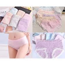 Combo 5 quần lót nữ phối viền ren 011 mẫu trơn nhiều màu co dãn đàn hồi tốt thấm hút mồ hôi phù hợp mọi lứa tuổi...