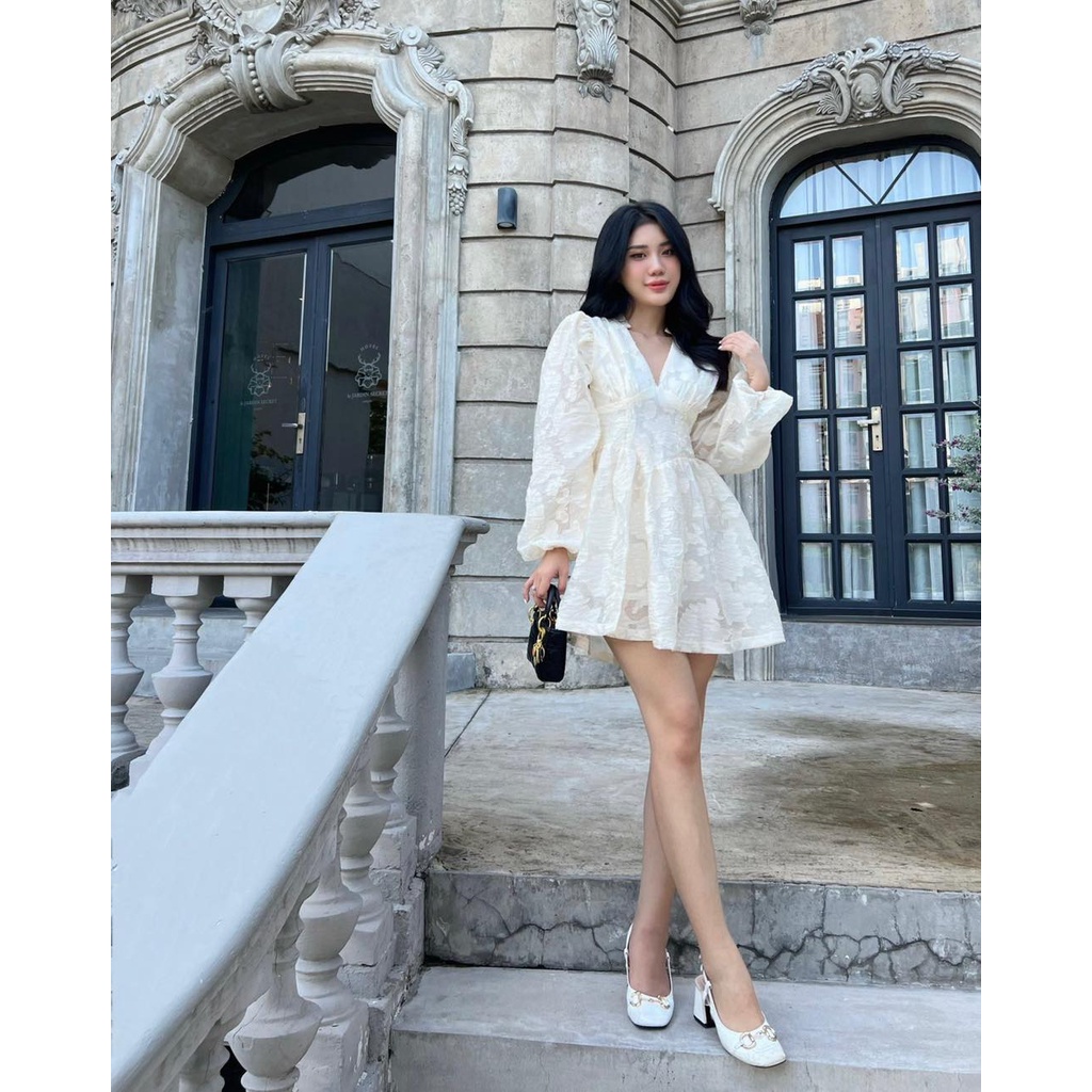 ĐẦM VÂN HOA CỔ TRỤ ⚡HỎA TỐC⚡ MEOINDAHOUSE