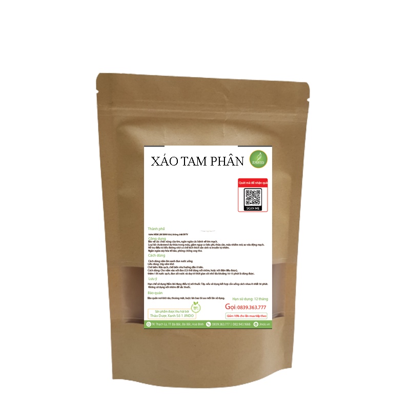 Xáo tam phân khô thượng hạng JINDO 1kg tác dụng hỗ trợ cho gan và giúp ăn ngon