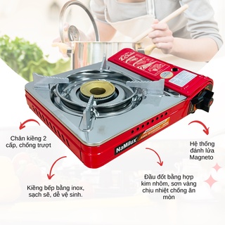 Bếp Gas 2 Chiều NaMilux NH-P2915PS│Sử Dụng Được Bình Gas Mini Và Bình Gas Lớn│Van Ngắt Gas An Toàn 2 Cấp│Hàng Chính Hãng