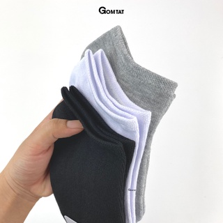 Tất cổ ngắn nam nữ trơn màu GOMTAT, vớ trơn ngắn cổ chất liệu cotton mềm mịn, êm chân - VOTRON-VNXK
