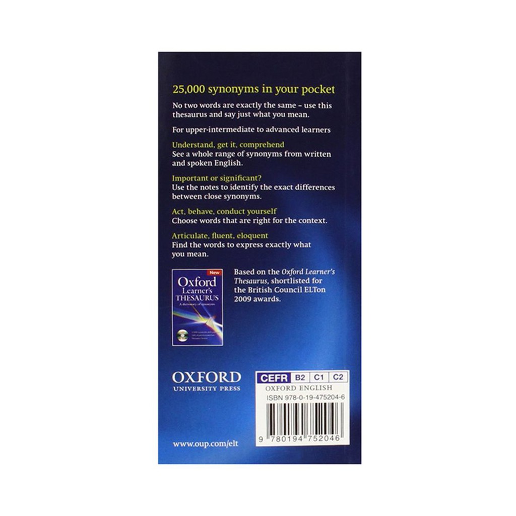 Ảnh Từ điển: Oxford Learner's Pocket Thesaurus: A Dictionary Of Synonyms For Learners Of English 2