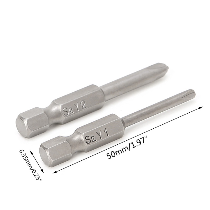 Set 2 đầu tua vít nam châm hình chữ Y 50mm 1/ 4'' chuyên dụng