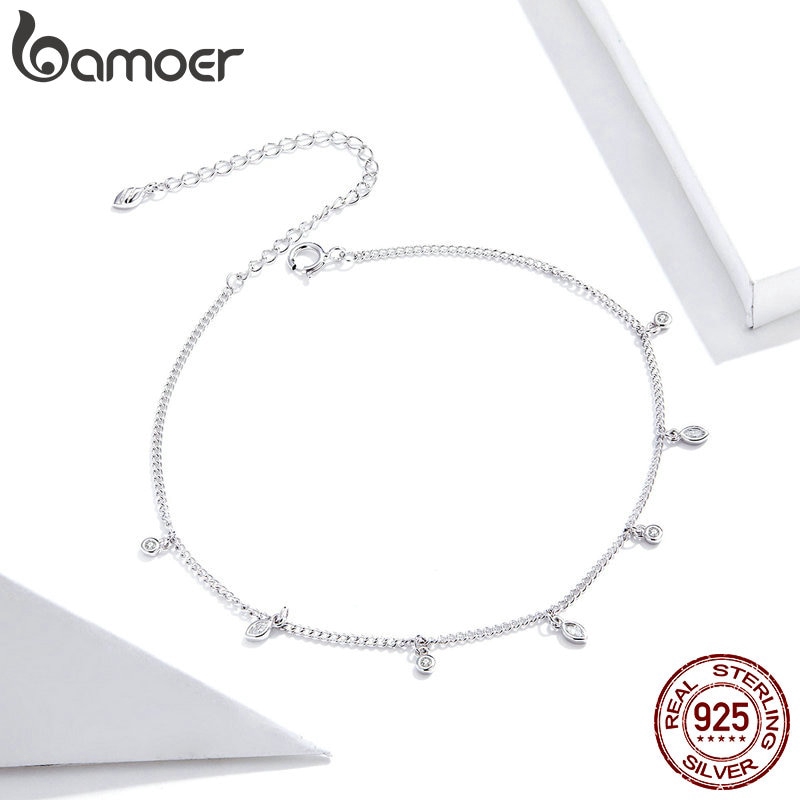 Lắc Chân Bamoer SCT018 Bằng Bạc S925 Thời Trang Cho Nữ
