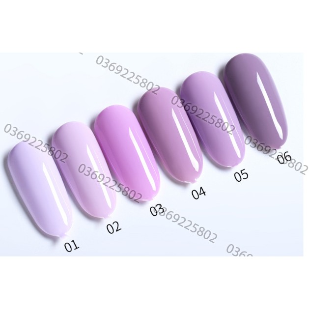 1 Set 6 chai sơn gel As purple tảo ( Mã XY )