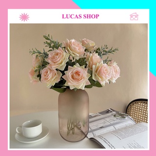 Hoa Giả- Hoa Hồng Cánh Xoắn 1 Bông 47cm Decor Nhà Cửa, Văn Phòng Siêu Xinh