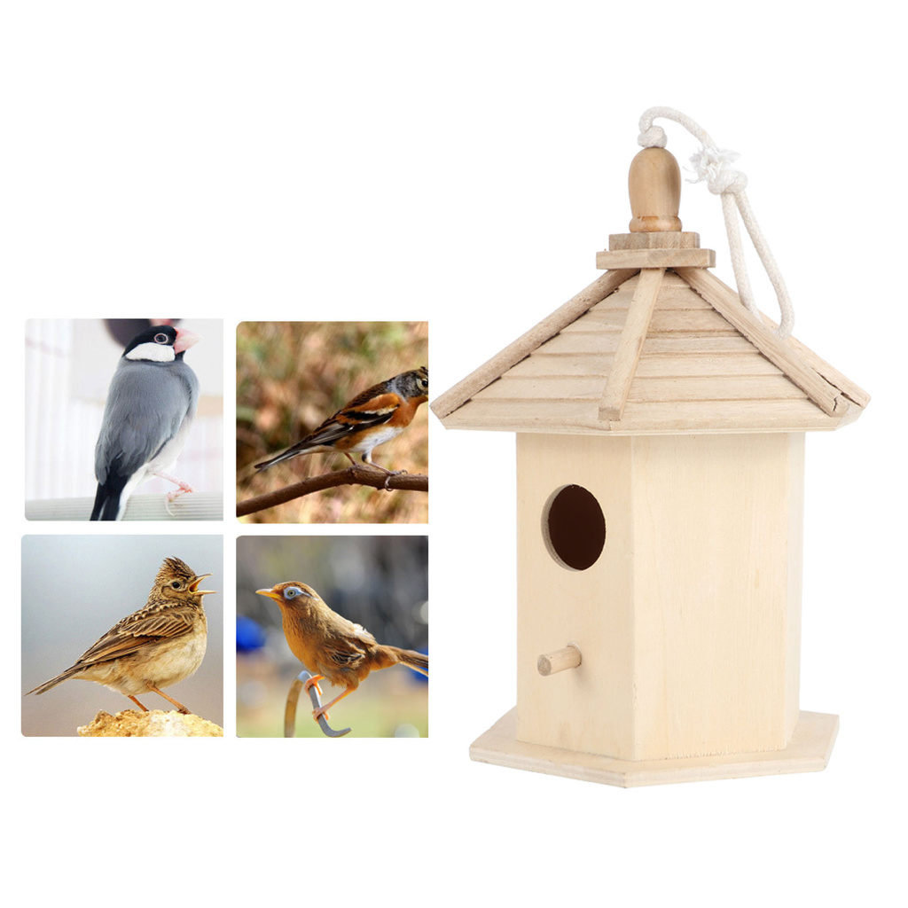 Chuồng Nuôi Chim Bằng Gỗ Làm Vườn Lồng Nuôi Chim Ấm Áp Ngoài Trời, Cho Budgerigar Myna-168