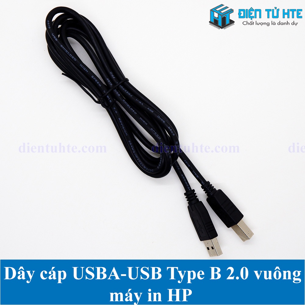 Dây cáp USBA sang USB type B vuông 2.0 cho máy in hàng chuẩn dùng trong ...