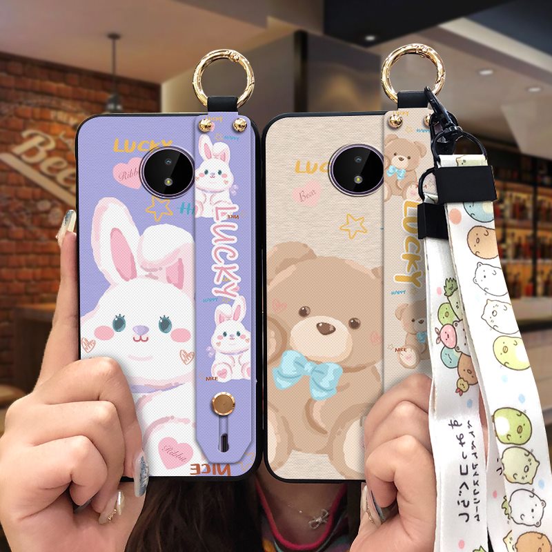 Dành Cho Người Phụ Nữ Giá Đỡ Điện Thoại Ốp Lưng Điện Thoại Nokia C10 / C20 Chống Va Đập Thiết Kế Thời Trang Vỏ Mềm Tranh Hoa