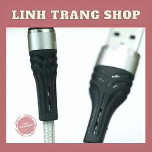 Cáp Sạc l;P Bọc Dù Màu Trắng Dài 1 Mét Chân Cắm 3A (hỗ trợ sạc tối đa 15W)