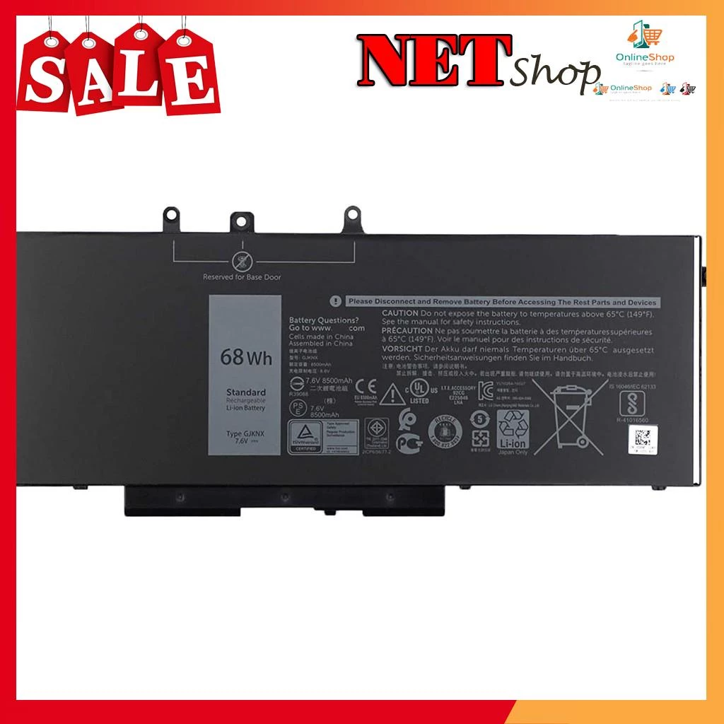 💖 Pin laptop Dell Latitude 5580 GJKNX GD1JP 0GD1JP 68Wh Zin