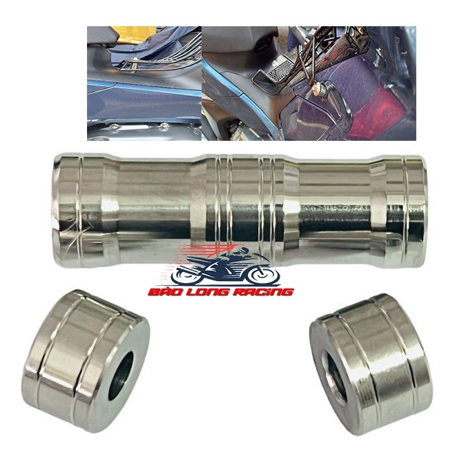 3 Cục Canh Inox 304 Phay CNC gắn được tất cả BAGA Future LED ko cần chế,tiện ích và Trang Trí cho xe máy rất đẹp