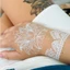 JVSUB Hình Xăm Tạm Thời Ren Ren Cánh Tay Hoa Trắng Chống Thấm Nước Nghệ Thuật Cơ Thể Dùng Một Lần Hình Xăm Miếng Dán