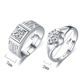 Nhẫn cặp hoa hồng BHN89
