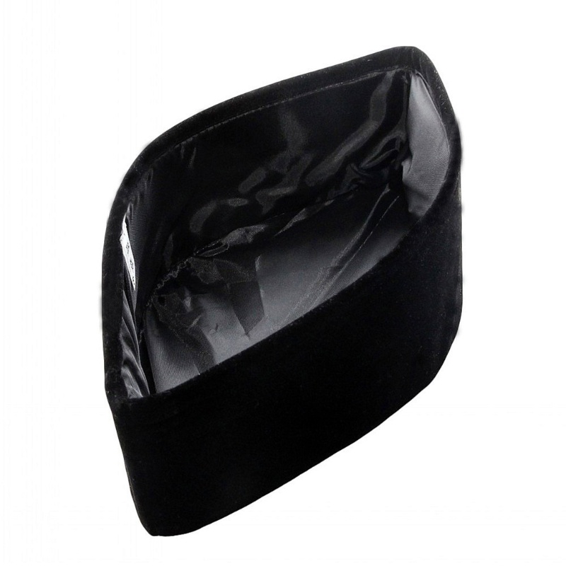 Dasbsug Mũ Hồi Giáo Nam Đen Đông Nam Á Cầu Nguyện Turban Nhung Đen Cho Mũ Đầu