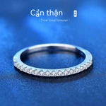 Kim Cương Nhân Tạo Moissanite Nhật bản hàn quốc đơn giản Kim cương 925 mu-sang hàng Kim cương nhẫn thời trang thời trang nhẫn nữ trang thời trang cao cấp mới quà tặng sinh nhật bạn gái của valentine — ảnh 1