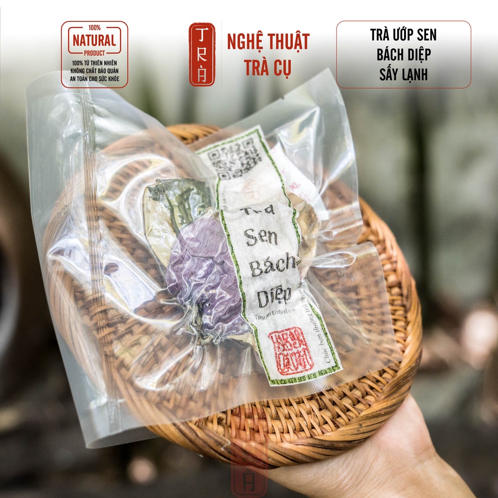 Combo 5 gói Trà ướp sen bách diệp Tây Hồ sấy lạnh (1 gói 1 búp 10gr trà trong hoa)