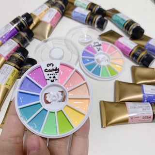 MIJELLO GOLD 🐻💕 Set 12 màu nước tông pastel bỏ túi