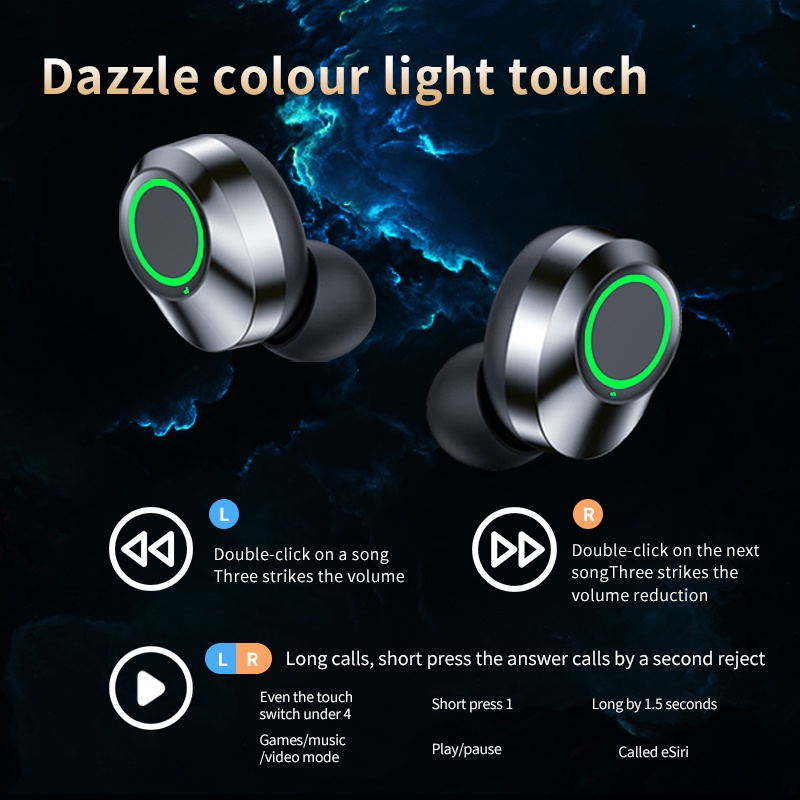 Ảnh Tai nghe nhét tai không dây Vitog Yd03 Yd04 Tws 9D Bluetooth 5.3 tích hợp mi cờ rô giảm tiếng ồn màn hình 3