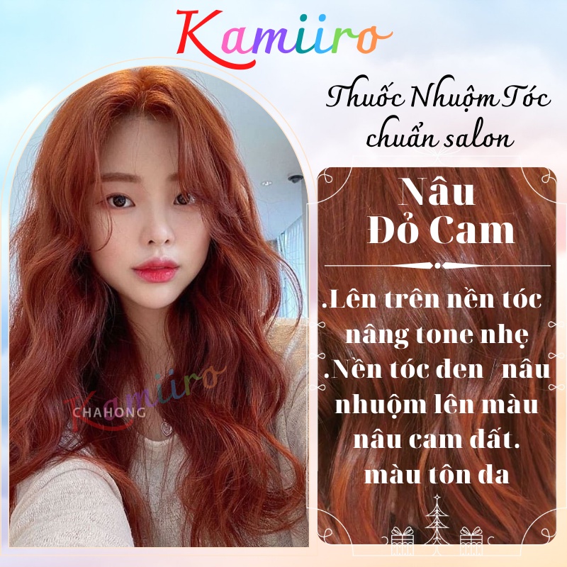 Thuốc nhuộm tóc MÀU NÂU CAM ĐẤT - NÂU CAM ÁNH ĐỎ CHUẨN SALON ...