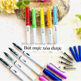 Viết máy xóa được đa năng -2 trong 1 vừa bơm mực, vừa là bút xóa được, ngòi trơn, nét nhỏ, nhẹ- Tặng kèm 1 ống mực