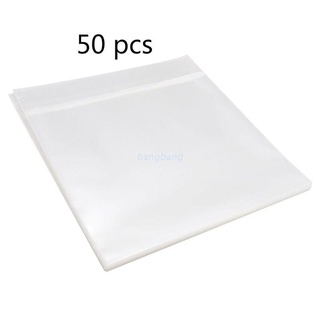 Set 50 túi bọc bảo vệ đĩa nhạc than 12 tự dính tiện dụng