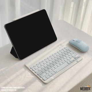 Bộ Bàn Phím và Chuột Bluetooth Siêu Mỏng Nhẹ Dành Cho tablet Pro 11,Air 4,Gen 5/6/7/8/9, Laptop, Smartphone v.v