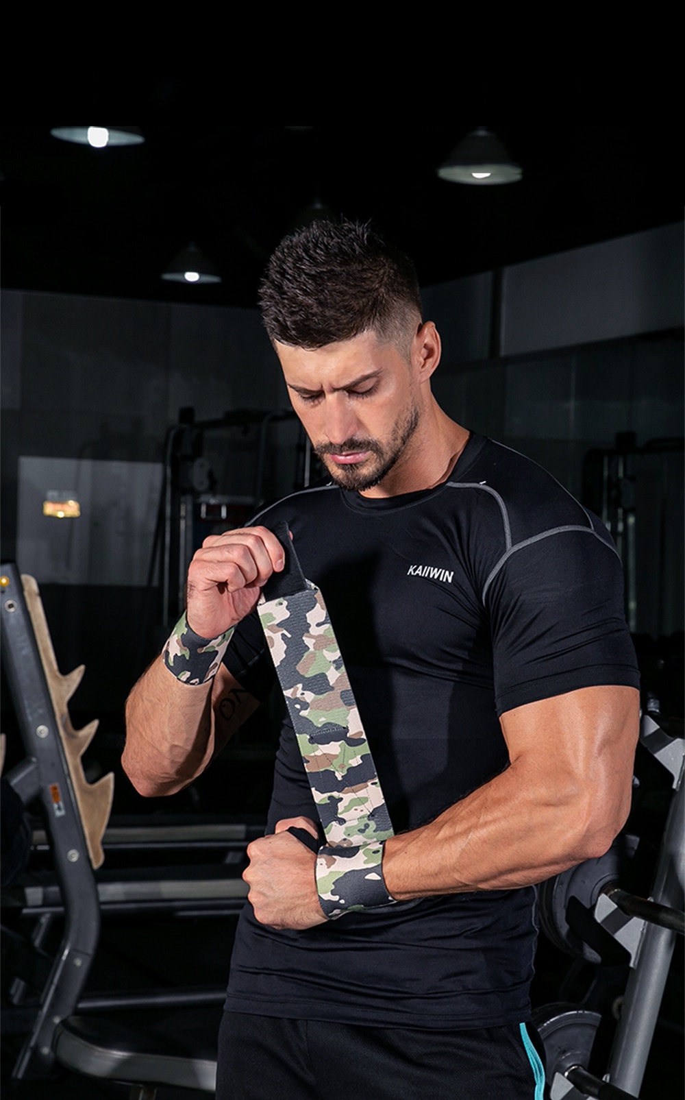 Mô tả Băng Quấn Bảo Vệ Cổ Tay Hàng Chính Hãng Băng Quấn Thể Thao Tập Gym Chất Liệu Polyester Chắc Chắn Cleacco Camo Boro Sport - 1