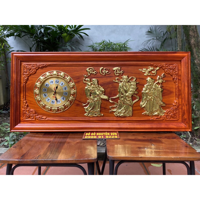 Đồng hồ treo tường gỗ hương kích thước 41.81cm