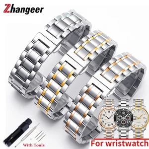 Dây Đeo Đồng Hồ Dạng Nhấn Đôi Bằng Inox 12/14/16/17/18/19/20/22mm Chuyên Dụng