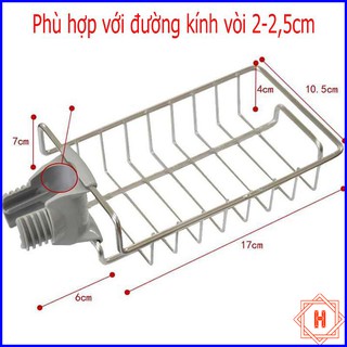 Giá Treo Vòi Đựng Đồ INOX Để Đồ Giẻ Rửa Chén Bát { H }