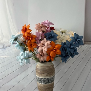 Hoa giả - hoa nhài tây cành 62cm 6 bông trang trí nhà cửa, cửa tiệm, studio chụp ảnh