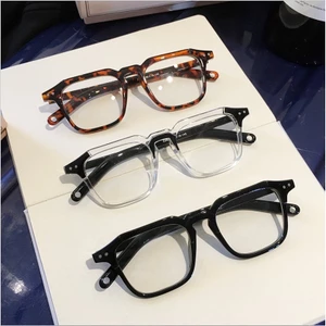 Gọng kính cận thời trang nữ nam phong cách Hàn Quốc chống UV400 kính mát hai chấm không độ đẹp cá tính 058