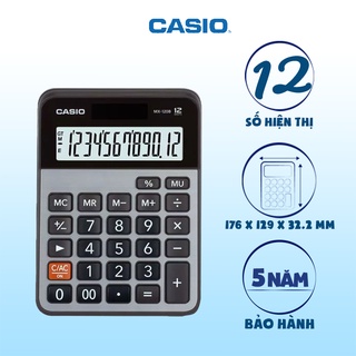 Máy Tính Để Bàn Casio MX-120B (12 Số) Chính Hãng - Thiết Kế Phím Lớn, Bền Bỉ Cho Chủ Shop, Kế Toán