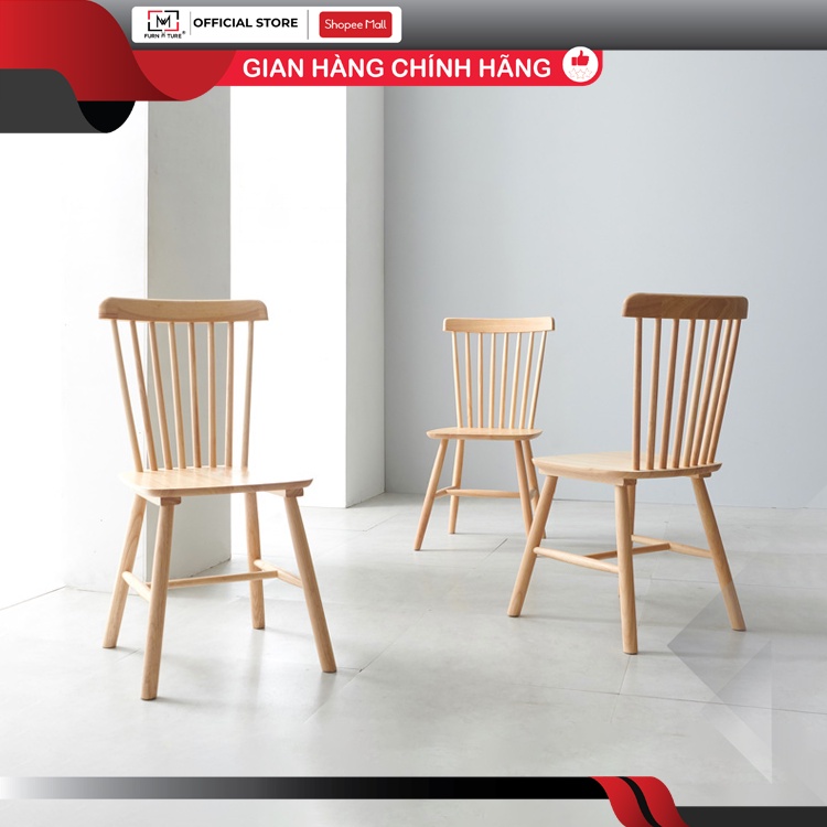 [Mã BMLTB200 giảm đến 100K đơn 499K] Ghế Windsor Chair gỗ cao su tự nhiên nhiều màu MW FURNITURE - Nội thất căn hộ