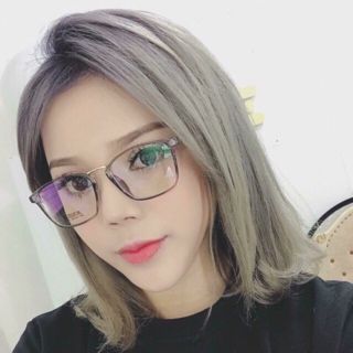 Gọng kính 210 gọng kính cận nữ dáng vuông nhựa dẻo trong suốt - Bự Store
