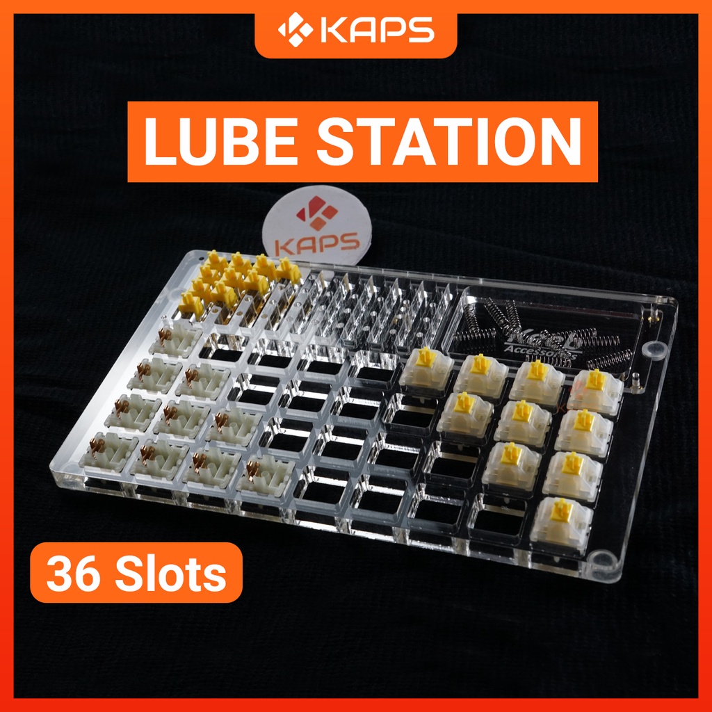 Lube Station 36 Slots Trạm lube switch Khung Mica Chân đế cao su