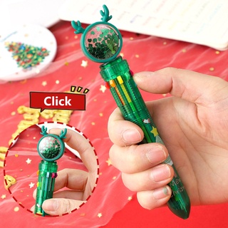 Bút Bi 10 Màu Hình Ông Già Noel Dễ Thương