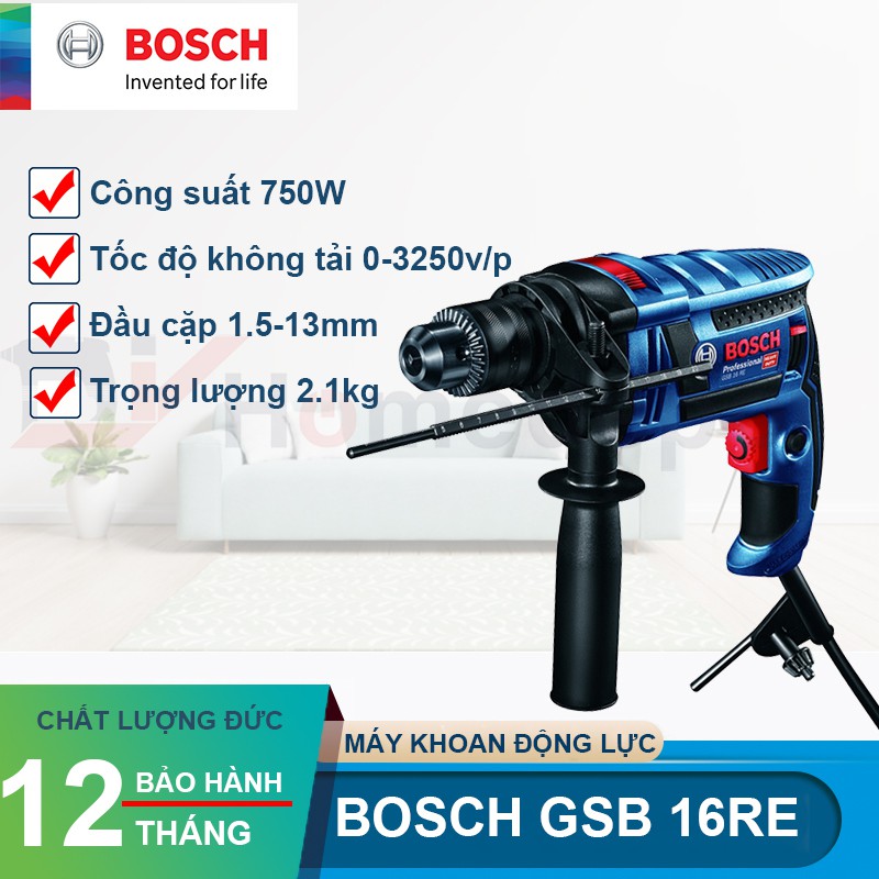 Máy Khoan Động Lực Bosch GSB 16RE 750W