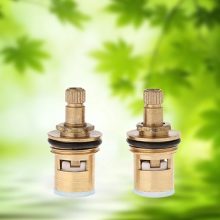 2 Pcs Faucet Replacement Brass 1/4 Turn G1/2" Ceramic Disc Cartridge Hot Cold Ta