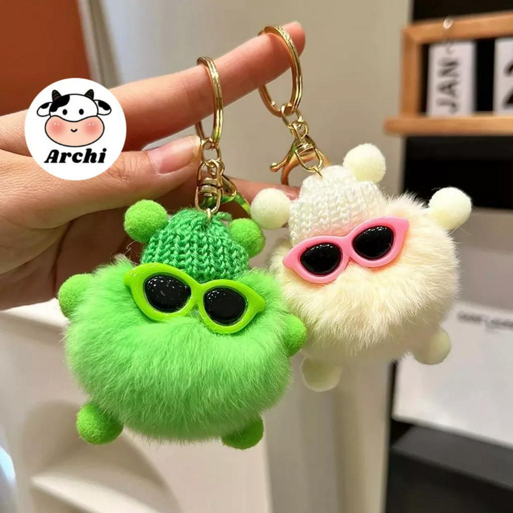 Móc Khóa Bông Banh Xù Mini Dễ Thương