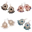 FUHUIOT Hợp Kim Retro Vintage Tua Rua Cho Nữ Dự Tiệc Quà Tặng Phụ Kiện Boho
