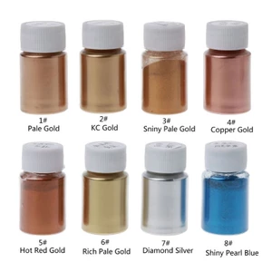 Blg️ Bột Màu Đồng Thau Kim Loại Nhuộm Màu Trang Sức Tông Màu Ngọc Trai Mica Làm Xà Phòng Epoxy Resin