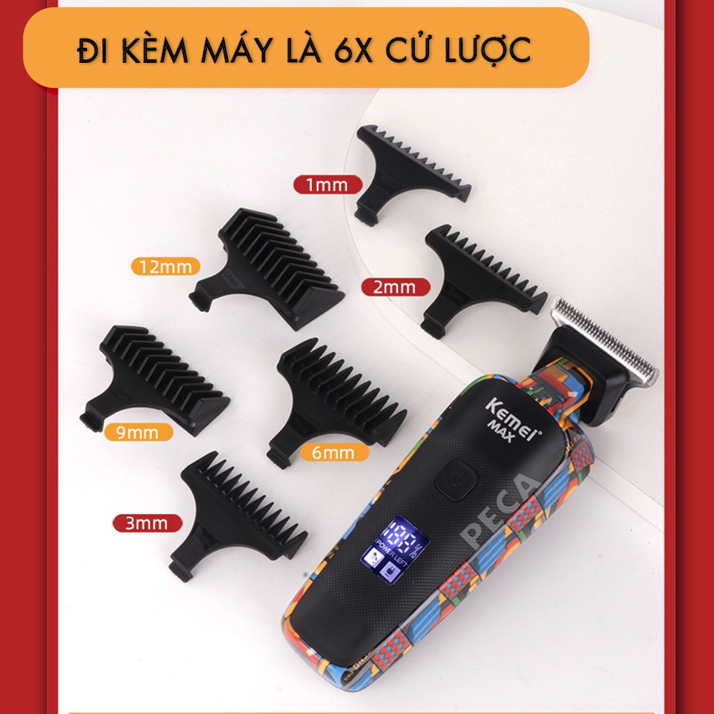Ảnh Tông đơ chấn viền Kemei KM-MAX5090 màn hình LCD thông minh, thiết kế độc đáo, có thể cắt tóc,chấn viền, cạo râu 3