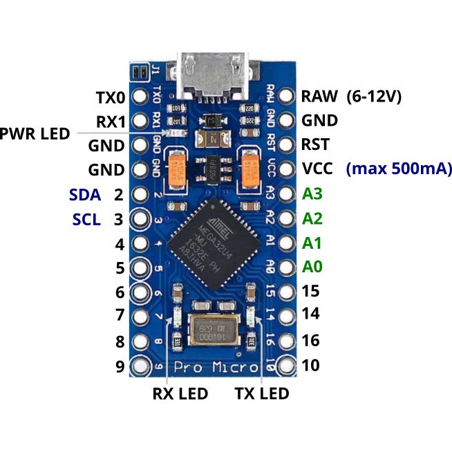 Mạch module Arduino Pro Micro 5v 16M ATmega32U4 | Shopee Việt Nam