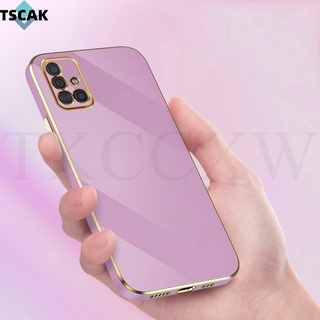 Ốp Điện Thoại Silicon Dẻo Mạ Màu Trơn 6D Sang Trọng Cho Samsung Galaxy A11 M11 A10 A51 A71 A20 A30 A30S A50S A50