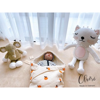 Chăn Ủ Xô Oganic Chần Bông Chéri Cao Cấp Cho Bé | Minizon Kids
